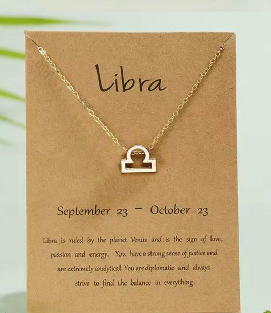 Zodiac Sign Pendant Necklace – Trendy Horoscope Charm for Women