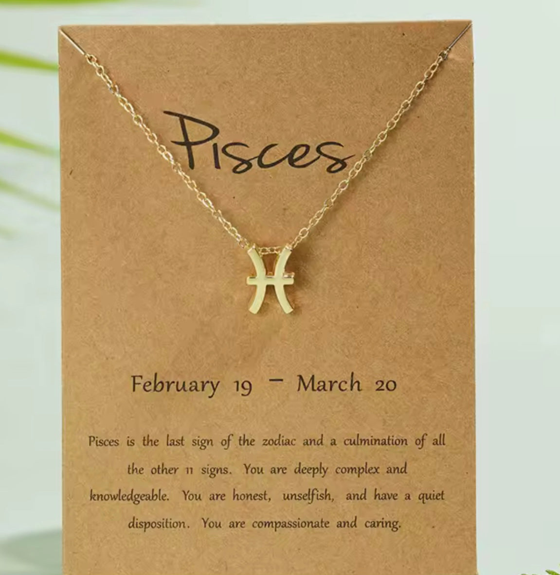 Zodiac Sign Pendant Necklace – Trendy Horoscope Charm for Women